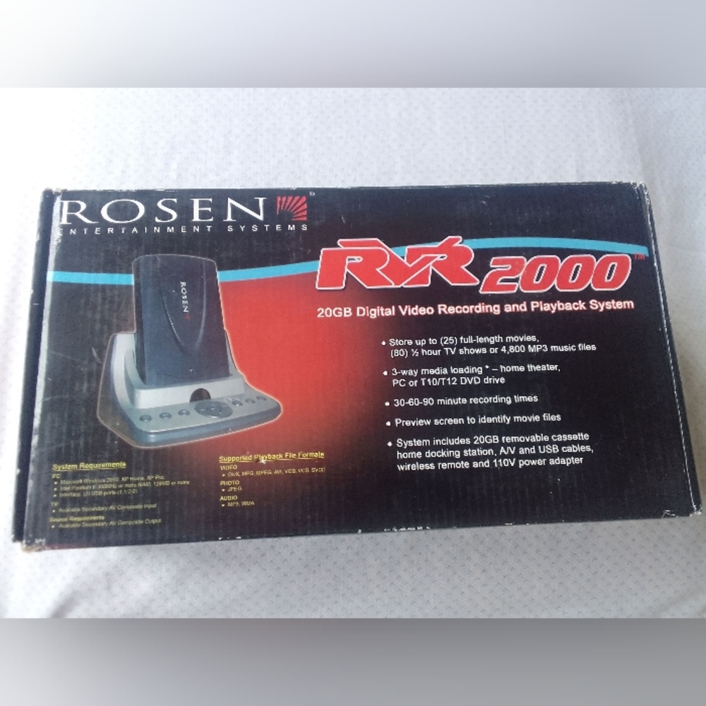 Rosen RVR 2000 Digital Video Recording and Playback System 20 GB Docking Station